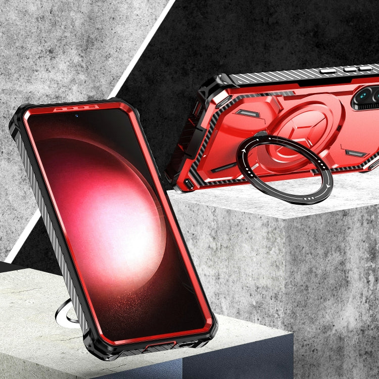 For Samsung Galaxy S22 5G Armor Series Holder Phone Case(Red) - free shipping - PMC TechLife - Order now!