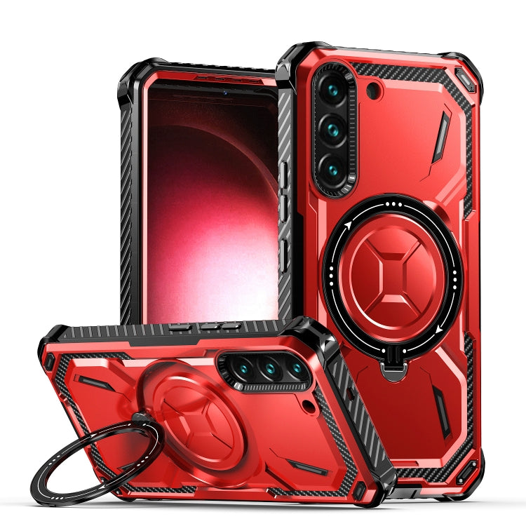 For Samsung Galaxy S22 5G Armor Series Holder Phone Case(Red) - free shipping - PMC TechLife - Order now!