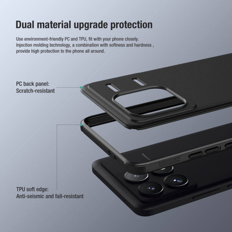 For Xiaomi Redmi K70 / K70 Pro NILLKIN Frosted Shield Pro PC + TPU Phone Case(Black) - K70 Pro Cases by NILLKIN | Online Shopping South Africa | PMC Jewellery