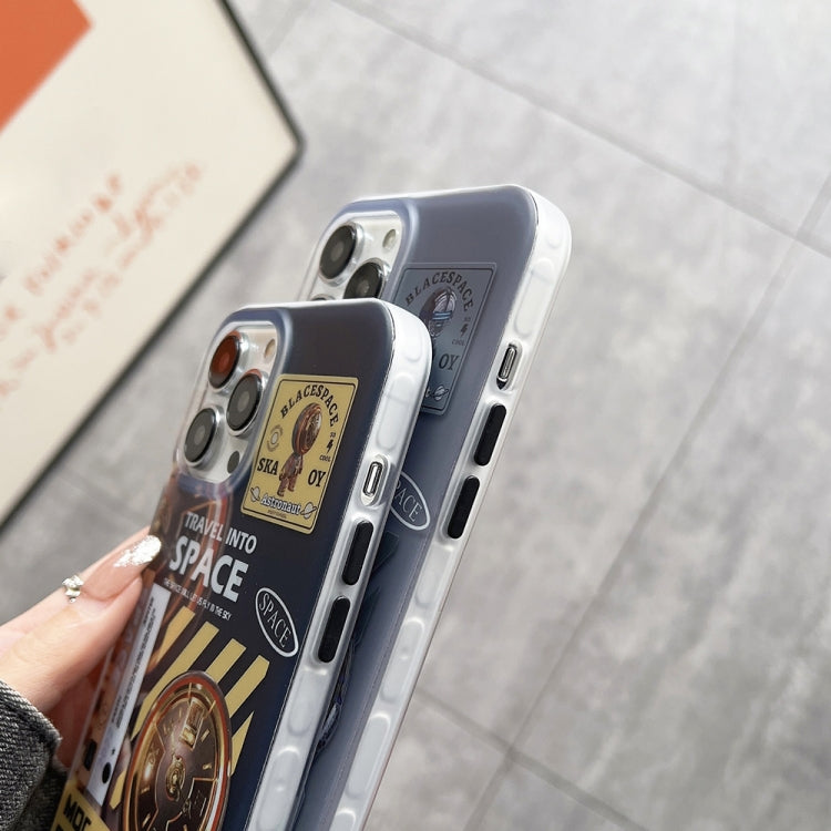 For iPhone 12 Pro Dual-side IMD Astronaut Frosted Phone Case(Black Gold) - free shipping - PMC TechLife - Order now!
