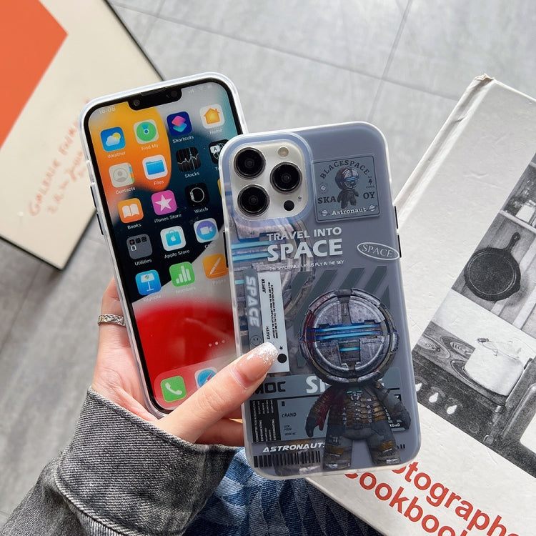 For iPhone 14 Plus Dual-side IMD Astronaut Frosted Phone Case(Black Gold) - free shipping - PMC TechLife - Order now!