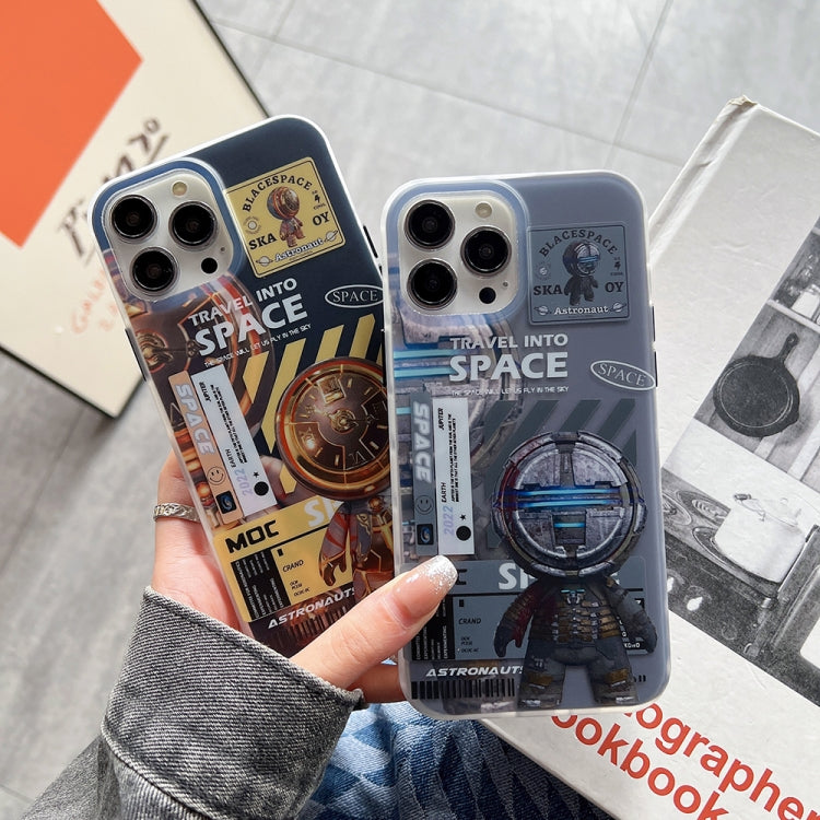 For iPhone 13 Dual-side IMD Astronaut Frosted Phone Case(Blue Grey) - free shipping - PMC TechLife - Order now!