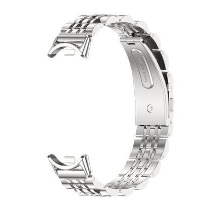 For Xiaomi Mi Band 8 Mijobs Seven Bead Stainless Steel Watch Band(Silver) -  by MIJOBS | Online Shopping South Africa | PMC Jewellery