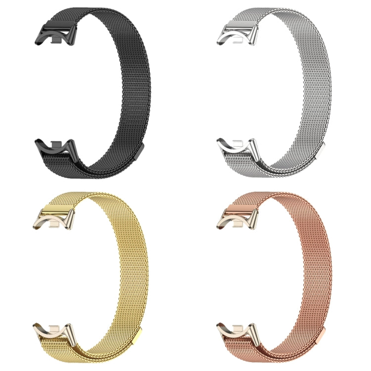 For Xiaomi Mi Band 8 Mijobs Milan Magnetic Metal Stainless Steel Watch Band(Rose Gold+Light Gold) -  by MIJOBS | Online Shopping South Africa | PMC Jewellery