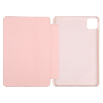 For Xiaomi Pad 6 / Pad 6 Pro Three-fold Holder Flip Tablet Leather Case(Light Pink) -  by PMC Jewellery | Online Shopping South Africa | PMC Jewellery