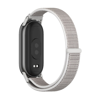 For Xiaomi Mi Band 8 Mijobs Breathable Nylon Loop Watch Band(Sea Shell Silver) -  by MIJOBS | Online Shopping South Africa | PMC Jewellery