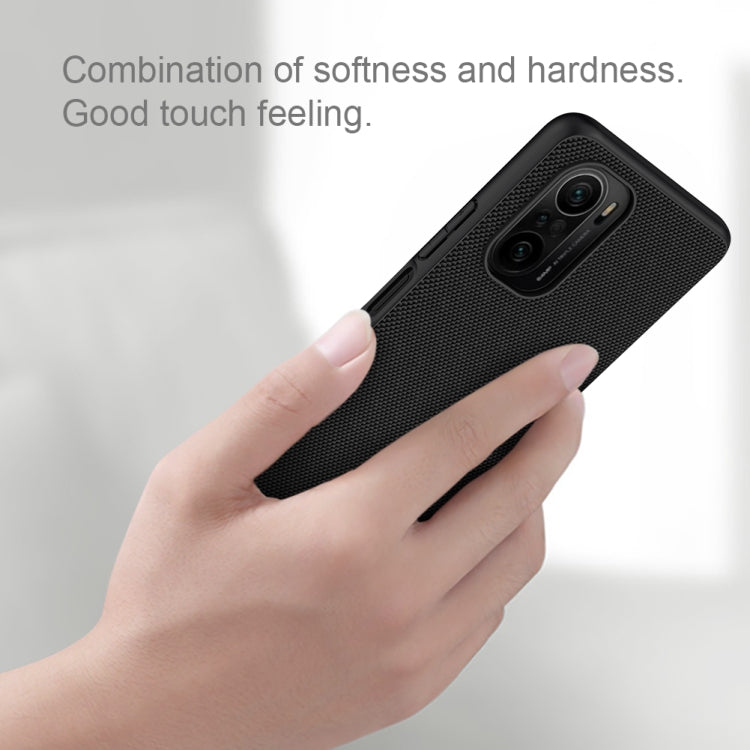 For Xiaomi Redmi K40 / K40 Pro / K40 Pro+ NILLKIN Shockproof TPU + PC Textured Phone Case(Black) - Xiaomi Cases by NILLKIN | Online Shopping South Africa | PMC TechLife | Buy Now Pay Later Mobicred