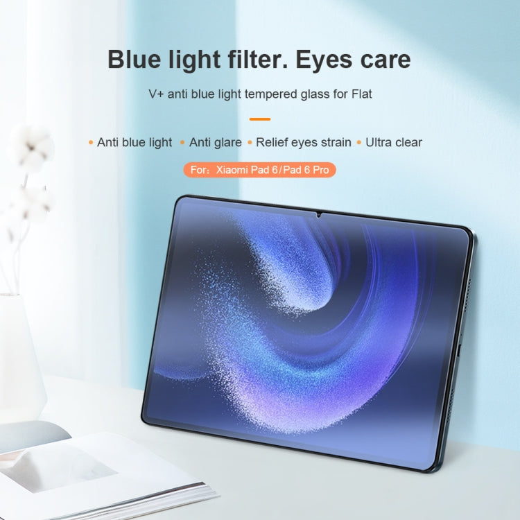 For Xiaomi Pad 6 Pro / Pad 6 NILLKIN V+ Series 0.33mm 4H Anti-blue Ray Tempered Glass Film -  by NILLKIN | Online Shopping South Africa | PMC Jewellery