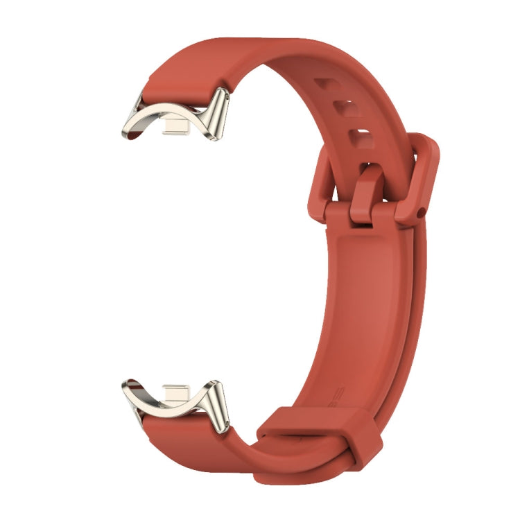 For Xiaomi Mi Band 8 Mijobs Silicone Breathable Watch Band(Orange+Light Gold) -  by MIJOBS | Online Shopping South Africa | PMC Jewellery