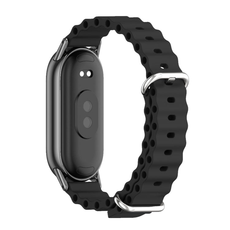 For Xiaomi Mi Band 8 Mijobs Marine Silicone Breathable Watch Band(Black) -  by MIJOBS | Online Shopping South Africa | PMC Jewellery