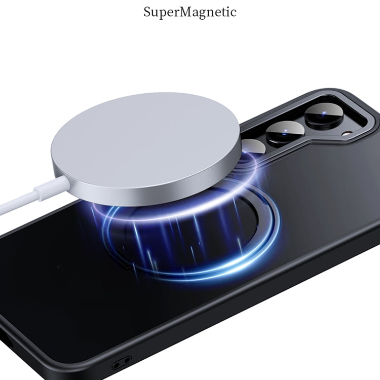 For Samsung Galaxy S23 5G 360 Rotating MagSafe Magnetic Skin Feel Phone Case(Black) - Galaxy S23 5G Cases by PMC TechLife | Online Shopping South Africa | PMC TechLife