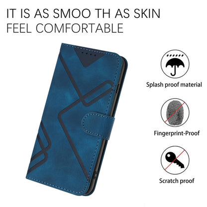 For Honor 70 Lite Line Pattern Skin Feel Leather Phone Case(Royal Blue) - Honor Cases by PMC Jewellery | Online Shopping South Africa | PMC Jewellery