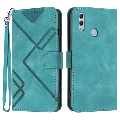 For Honor 10 Lite Line Pattern Skin Feel Leather Phone Case(Light Blue) - Honor Cases by PMC Jewellery | Online Shopping South Africa | PMC Jewellery