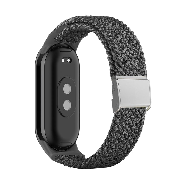 For Xiaomi Mi Band 8 Adjustable Nylon Braided Steel Buckle Watch Band(Grey) -  by PMC Jewellery | Online Shopping South Africa | PMC Jewellery