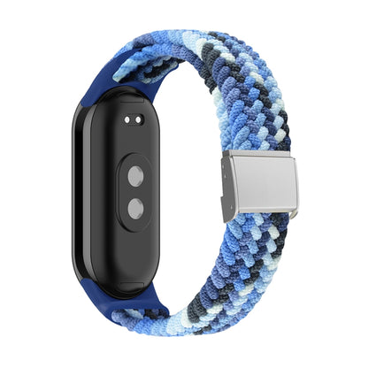 For Xiaomi Mi Band 8 Adjustable Nylon Braided Steel Buckle Watch Band(Colorful Blue) -  by PMC Jewellery | Online Shopping South Africa | PMC Jewellery