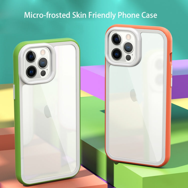 For iPhone 14 Color Frame 2 in 1 Hollow Cooling Phone Case(White) - iPhone 14 Cases by PMC Jewellery | Online Shopping South Africa | PMC Jewellery