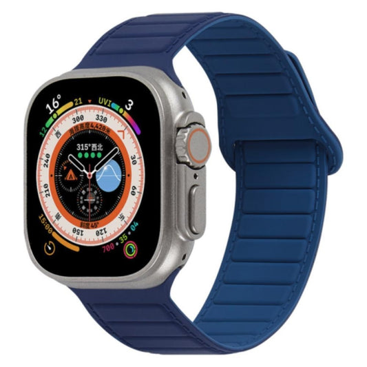 For Apple Watch Ultra 49mm Loop Magnetic Silicone Watch Band(Navy Blue) - Watch Bands by PMC Jewellery | Online Shopping South Africa | PMC Jewellery