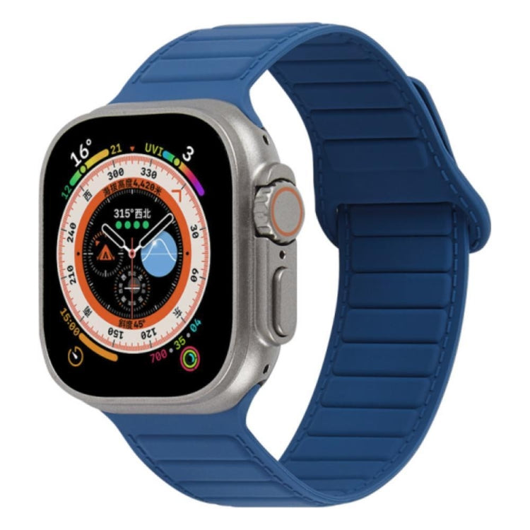 For Apple Watch 5 44mm Loop Magnetic Silicone Watch Band(Midnight Blue) - Watch Bands by PMC Jewellery | Online Shopping South Africa | PMC Jewellery