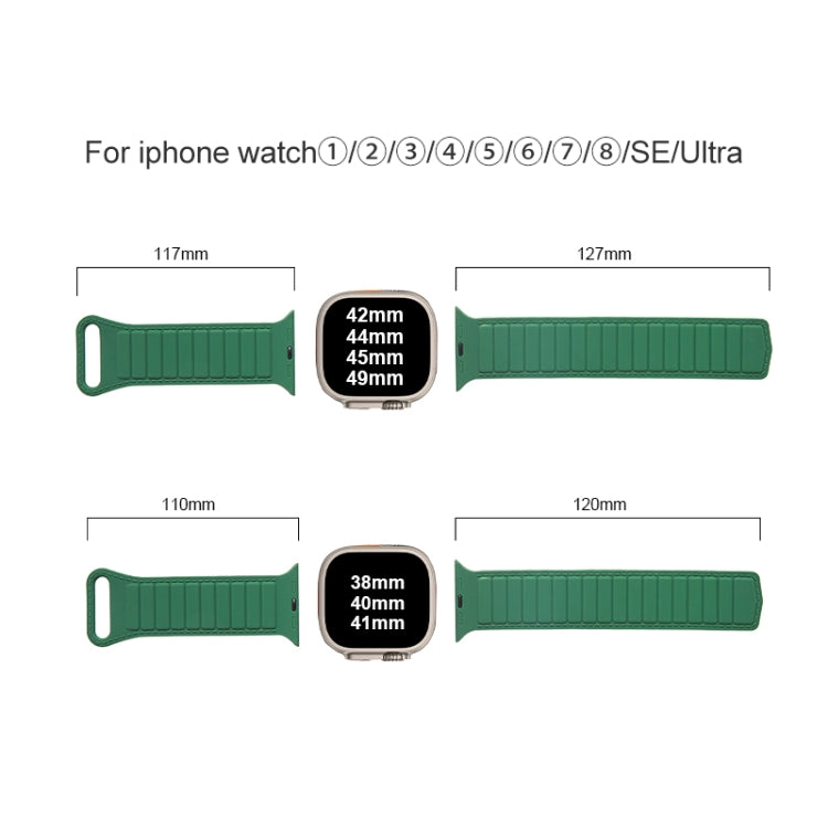 For Apple Watch 2 38mm Loop Magnetic Silicone Watch Band(Black White) - Watch Bands by PMC Jewellery | Online Shopping South Africa | PMC Jewellery