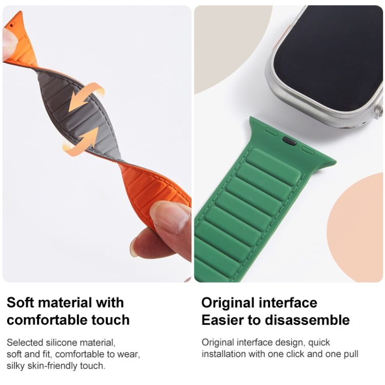 For Apple Watch 2 42mm Loop Magnetic Silicone Watch Band(Green) - Watch Bands by PMC Jewellery | Online Shopping South Africa | PMC Jewellery