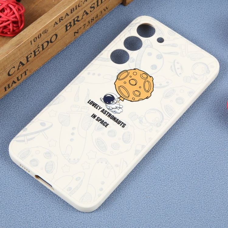 For Samsung Galaxy S20 Astronaut Pattern Silicone Straight Edge Phone Case(Lovely Astronaut-White) - free shipping - PMC TechLife - Order now!