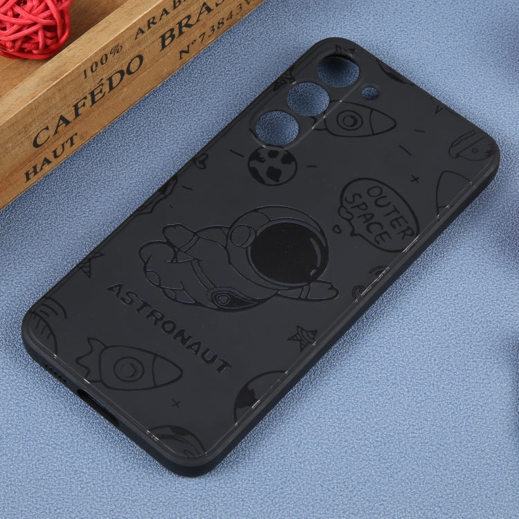 For Samsung Galaxy S20 Ultra 5G Astronaut Pattern Silicone Straight Edge Phone Case(Flying Astronaut-Black) - free shipping - PMC TechLife - Order now!