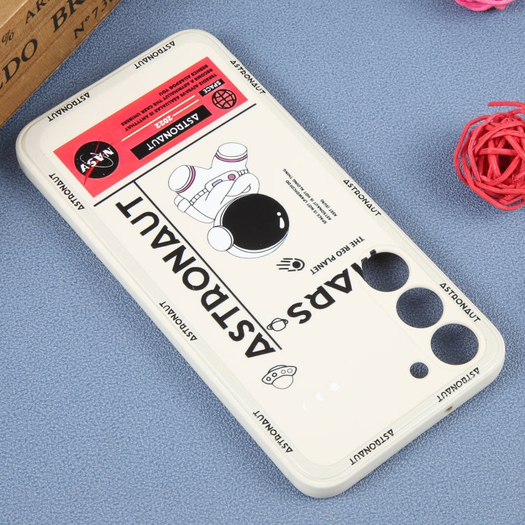 For Samsung Galaxy S20 Ultra 5G Astronaut Pattern Silicone Straight Edge Phone Case(Mars Astronaut-White) - free shipping - PMC TechLife - Order now!