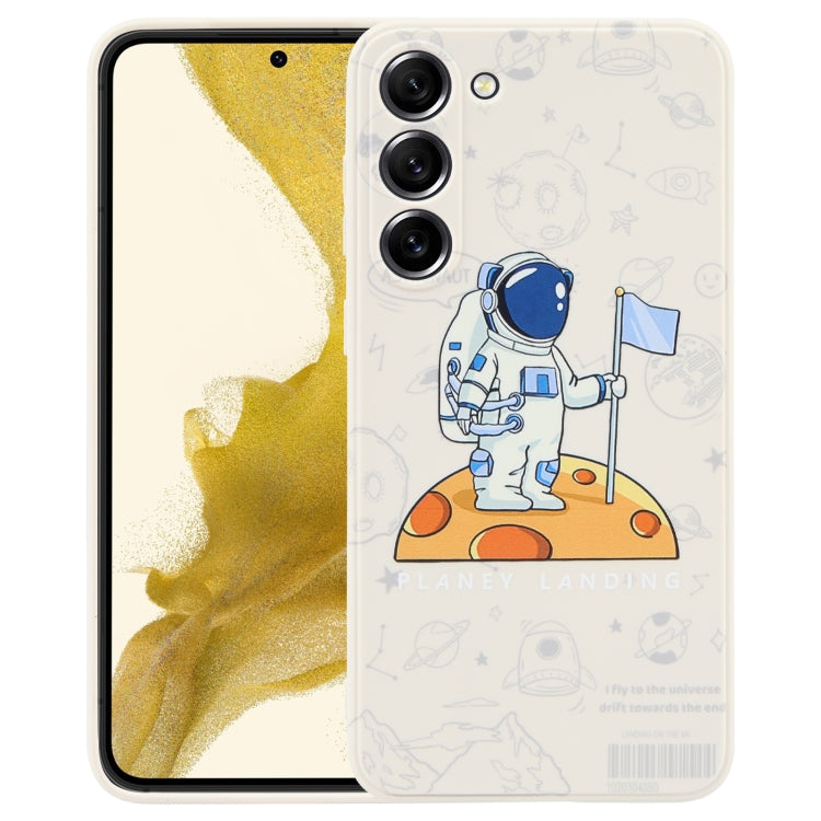 For Samsung Galaxy S20 Ultra 5G Astronaut Pattern Silicone Straight Edge Phone Case(Planet Landing-White) - free shipping - PMC TechLife - Order now!