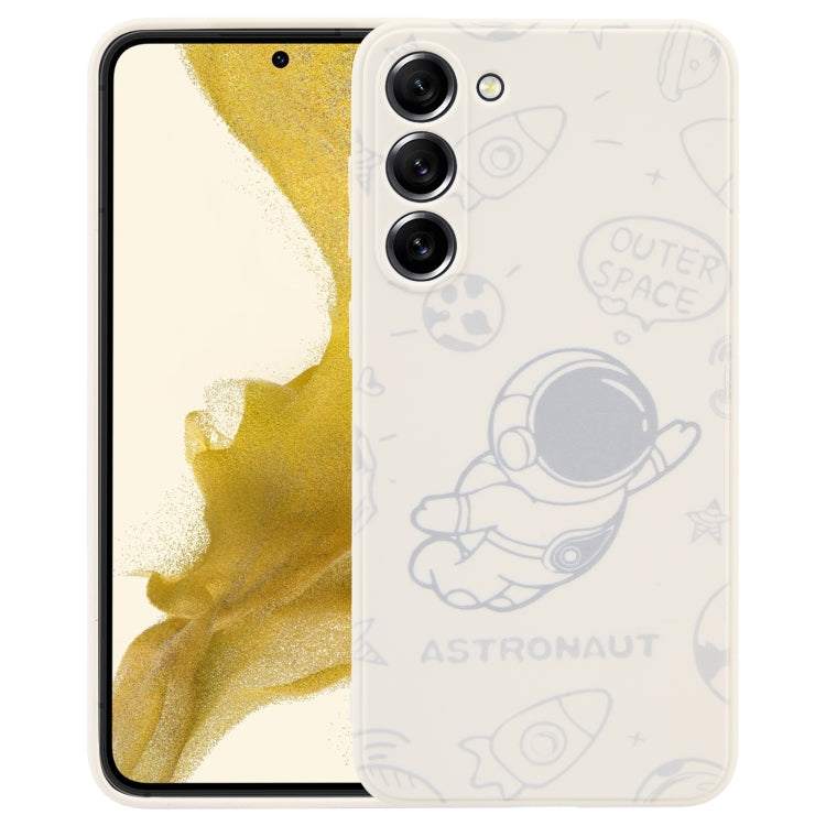 For Samsung Galaxy S20 FE Astronaut Pattern Silicone Straight Edge Phone Case(Flying Astronaut-White) - free shipping - PMC TechLife - Order now!
