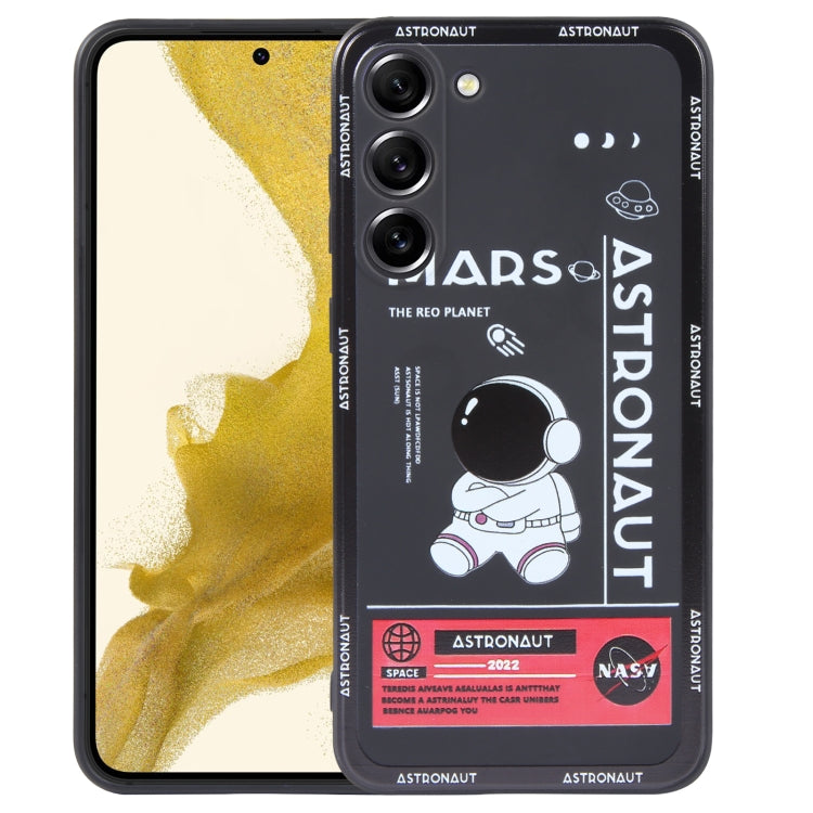 For Samsung Galaxy A72 5G / 4G Astronaut Pattern Silicone Straight Edge Phone Case(Mars Astronaut-Black) - free shipping - PMC TechLife - Order now!