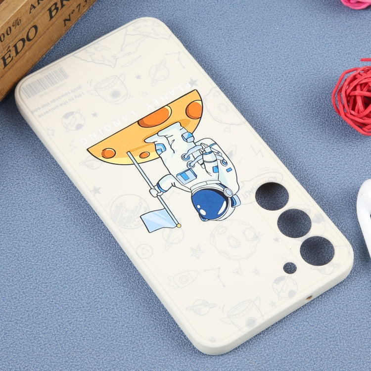 For Samsung Galaxy A72 5G / 4G Astronaut Pattern Silicone Straight Edge Phone Case(Planet Landing-White) - free shipping - PMC TechLife - Order now!