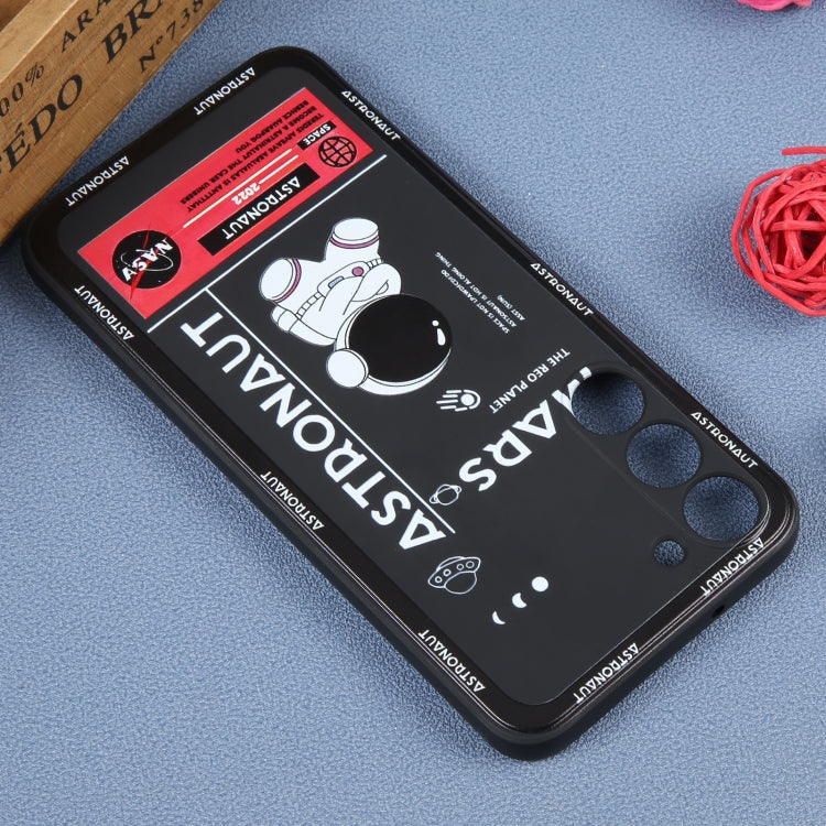 For Samsung Galaxy A23 4G Astronaut Pattern Silicone Straight Edge Phone Case(Mars Astronaut-Black) - free shipping - PMC TechLife - Order now!