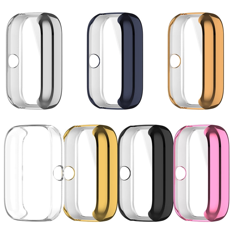 For Amazfit Bip 3 / Bip 3 Pro Universal Full Coverage TPU Electroplating Watch Protective Case(Transparent) - Watch Cases by PMC TechLife | Online Shopping South Africa | PMC TechLife