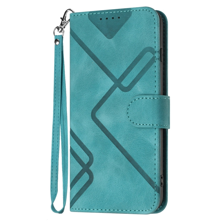 For Samsung Galaxy S23 5G Line Pattern Skin Feel Leather Phone Case(Light Blue) - free shipping - PMC TechLife - Order now!