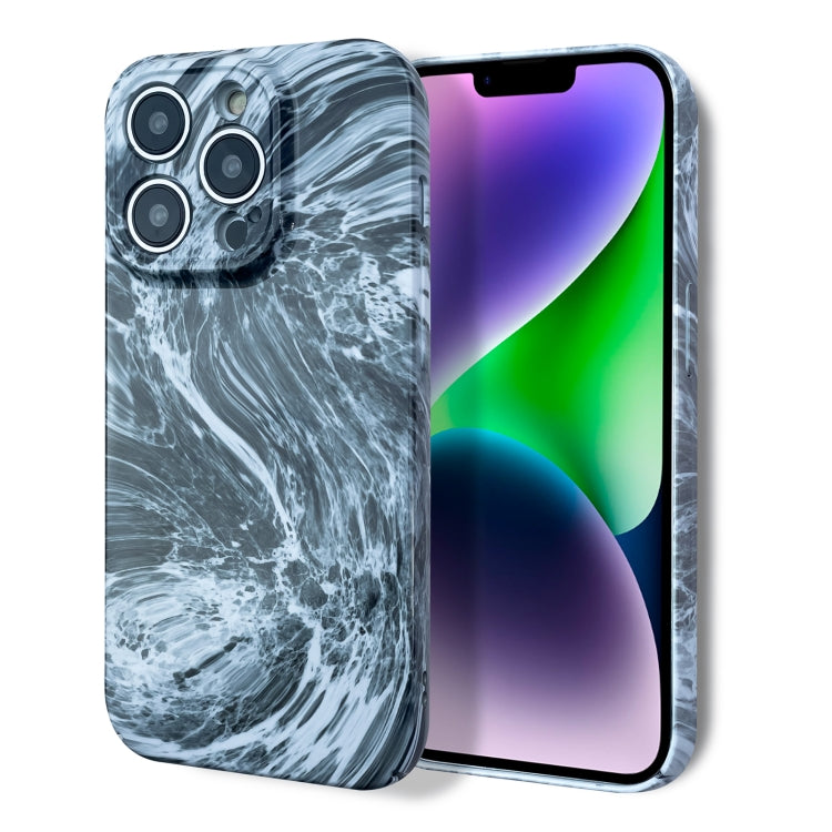 For iPhone 14 Marble Pattern Phone Case(Black White) - iPhone 14 Cases by PMC TechLife | Online Shopping South Africa | PMC TechLife