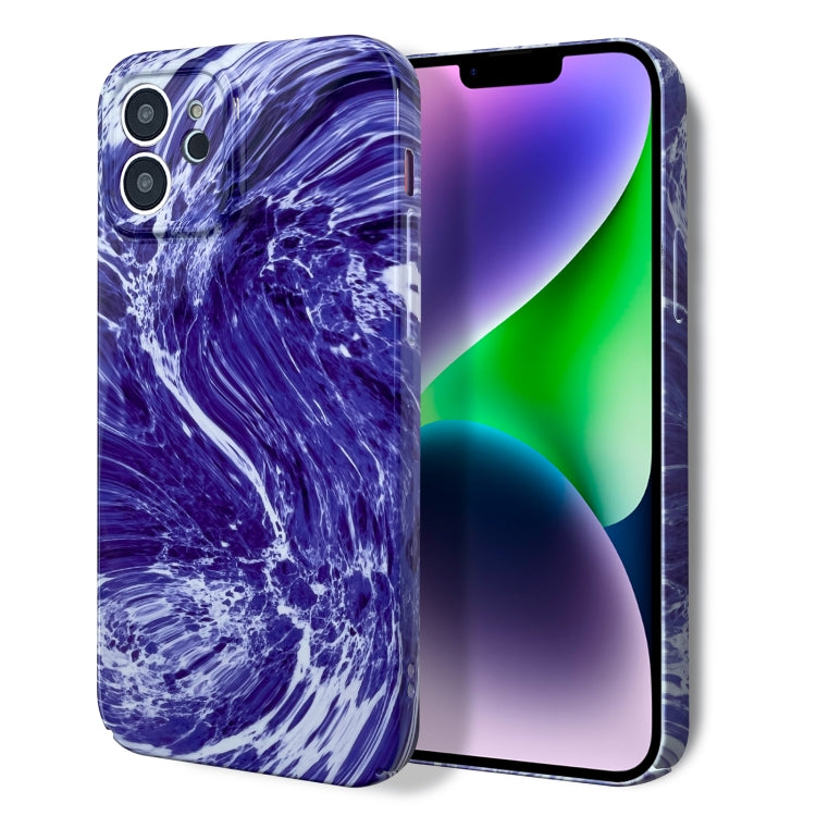 For iPhone 14 Marble Pattern Phone Case(Purple White) - iPhone 14 Cases by PMC Jewellery | Online Shopping South Africa | PMC Jewellery