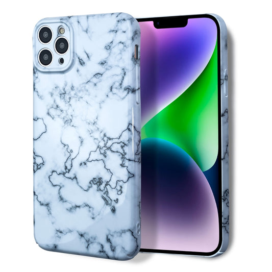 For iPhone 14 Plus Marble Pattern Phone Case(Green White) - iPhone 14 Plus Cases by PMC Jewellery | Online Shopping South Africa | PMC Jewellery