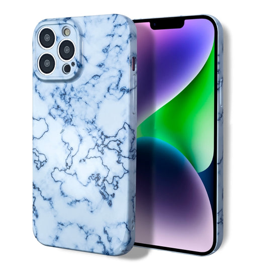 For iPhone 11 Marble Pattern Phone Case(Blue White) - iPhone 11 Cases by PMC Jewellery | Online Shopping South Africa | PMC Jewellery