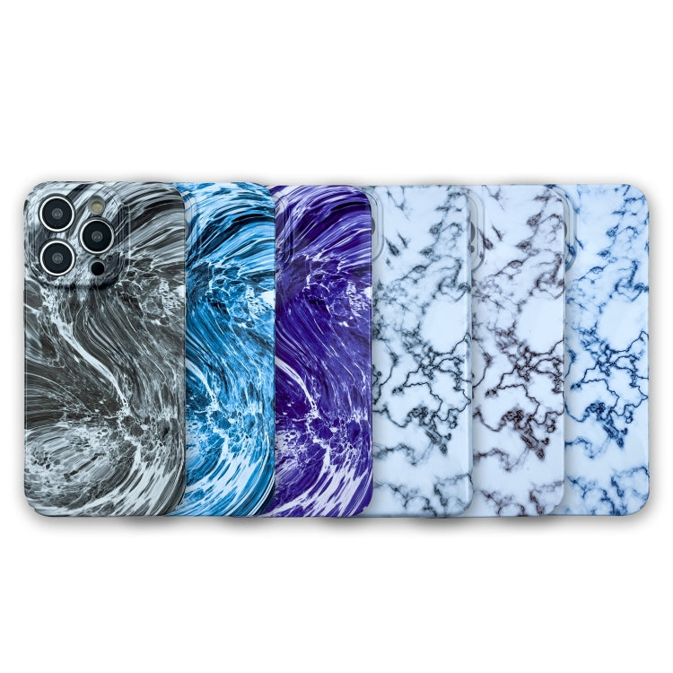 For iPhone 13 mini Marble Pattern Phone Case(Navy Blue White) - iPhone 13 mini Cases by PMC Jewellery | Online Shopping South Africa | PMC Jewellery