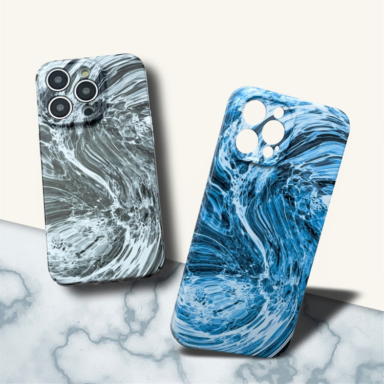 For iPhone 12 Marble Pattern Phone Case(Black White) - iPhone 12 / 12 Pro Cases by PMC TechLife | Online Shopping South Africa | PMC TechLife