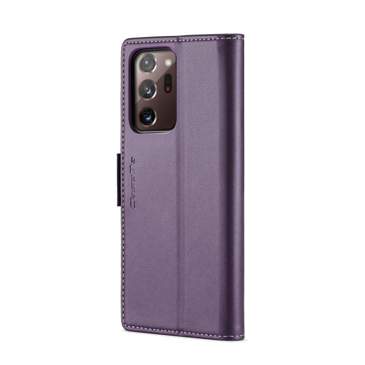 For Samsung Galaxy Note20 Ultra CaseMe 023 Butterfly Buckle Litchi Texture RFID Anti-theft Leather Phone Case(Pearly Purple) - free shipping - PMC TechLife - Order now!