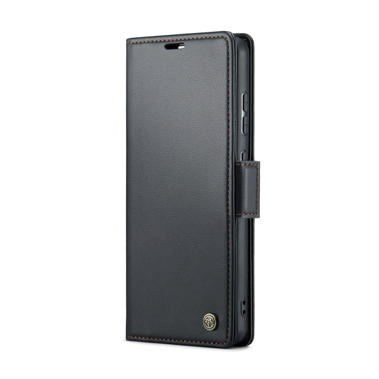For Samsung Galaxy A52/A52s 5G CaseMe 023 Butterfly Buckle Litchi Texture RFID Anti-theft Leather Phone Case(Black) - free shipping - PMC TechLife - Order now!