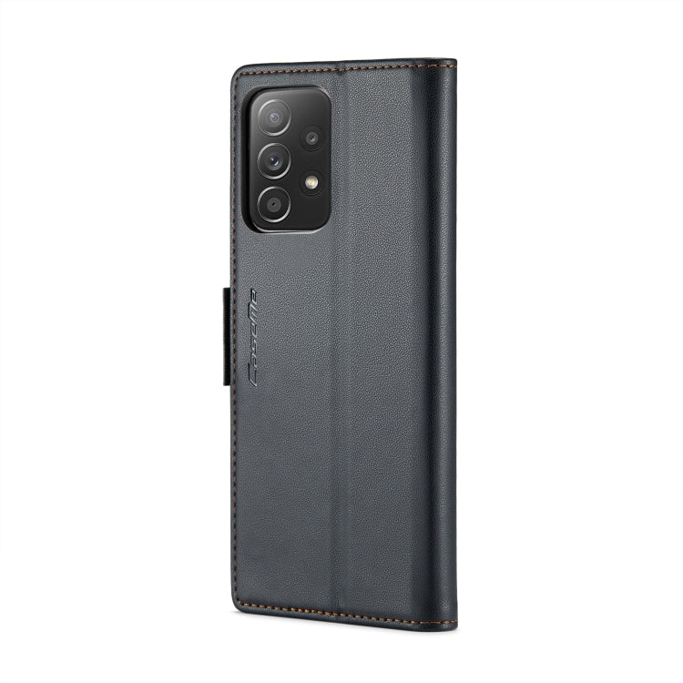 For Samsung Galaxy A52/A52s 5G CaseMe 023 Butterfly Buckle Litchi Texture RFID Anti-theft Leather Phone Case(Black) - free shipping - PMC TechLife - Order now!