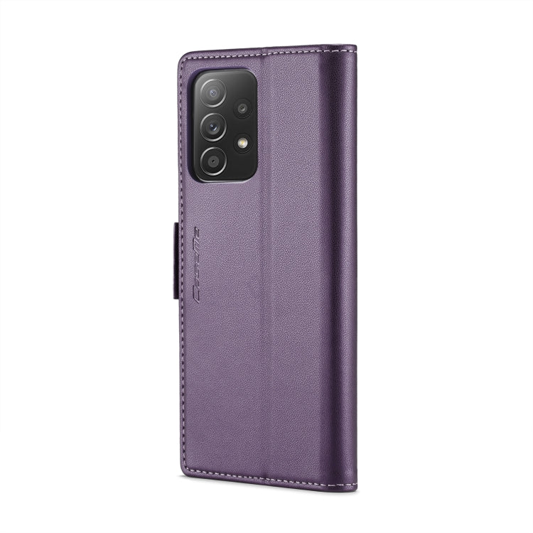 For Samsung Galaxy A52/A52s 5G CaseMe 023 Butterfly Buckle Litchi Texture RFID Anti-theft Leather Phone Case(Pearly Purple) - free shipping - PMC TechLife - Order now!