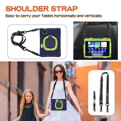 For Xiaomi Pad 6 / 6 Pro Silicone Hybrid PC Tablet Case with Holder & Shoulder Strap(Navy Blue Olivine) -  by PMC Jewellery | Online Shopping South Africa | PMC Jewellery