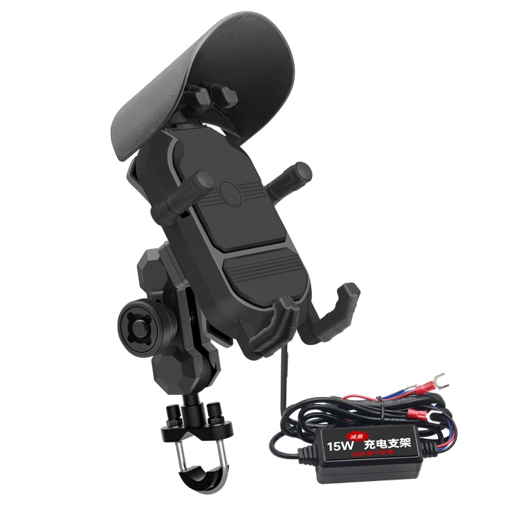 WUPP CS-1848B2 15W Motorcycle Wireless Fast Charging Phone Navigation Holder, Style:Handlebars - free shipping - PMC TechLife - Order now!