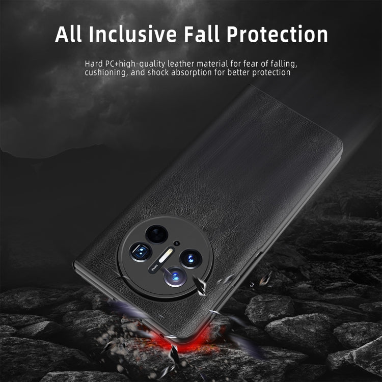 For Huawei Mate X3 Retro Magnetic Side Window View Leather Smart Phone Case(Green) - free shipping - PMC TechLife - Order now!