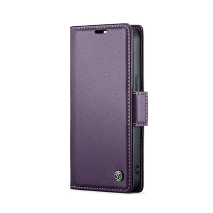 For iPhone 14 CaseMe 023 Butterfly Buckle Litchi Texture RFID Anti-theft Leather Phone Case(Pearly Purple) - iPhone 14 Cases by CaseMe | Online Shopping South Africa | PMC Jewellery