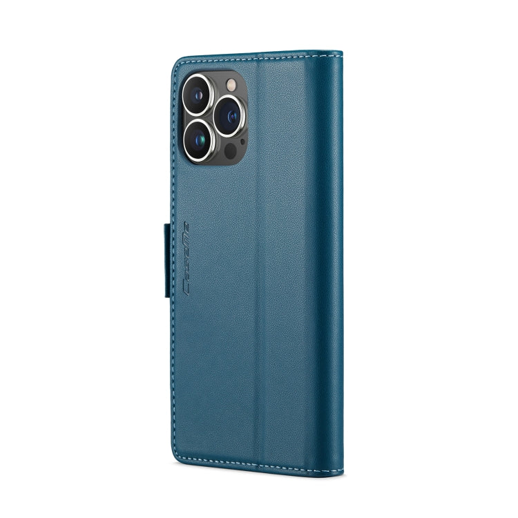 For iPhone 14 Pro CaseMe 023 Butterfly Buckle Litchi Texture RFID Anti-theft Leather Phone Case(Blue) - iPhone 14 Pro Cases by CaseMe | Online Shopping South Africa | PMC TechLife | Buy Now Pay Later Mobicred