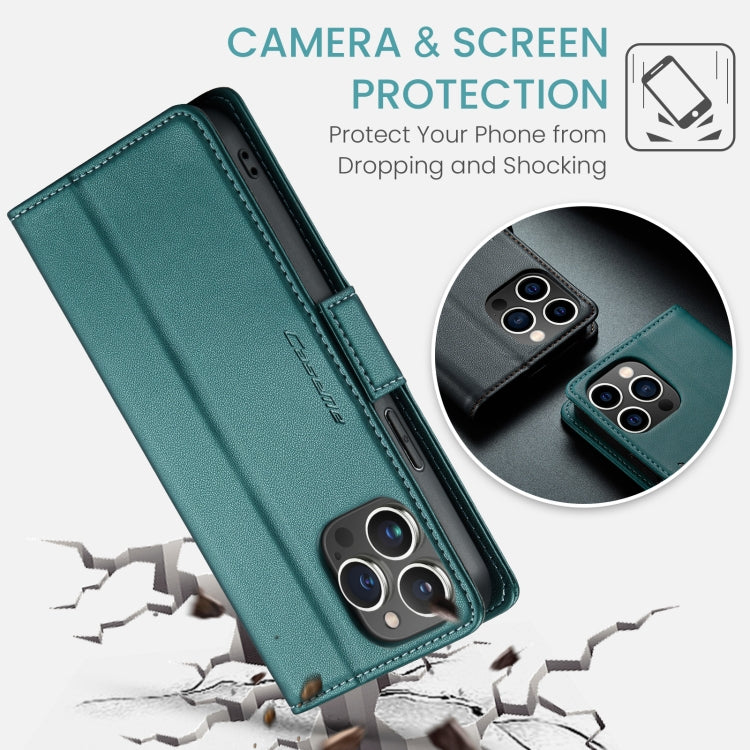For iPhone 14 Pro CaseMe 023 Butterfly Buckle Litchi Texture RFID Anti-theft Leather Phone Case(Pearly Blue) - iPhone 14 Pro Cases by CaseMe | Online Shopping South Africa | PMC TechLife
